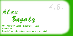alex bagoly business card